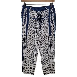 Edun Women's bohemian silk crop pants size Xs